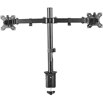 Newstar FPMA-D550DBLACK Full Motion Dual Desk Mount (clamp & grommet) for two 10-27" Monitor Screens, Height Adjustable - Black