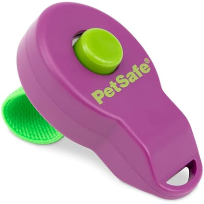 PetSafe Clik-R Training Tool, Training Clicker for Dogs, Reinforces Positive Behaviour, Comfortable Grip, Training Guide Included, Purple