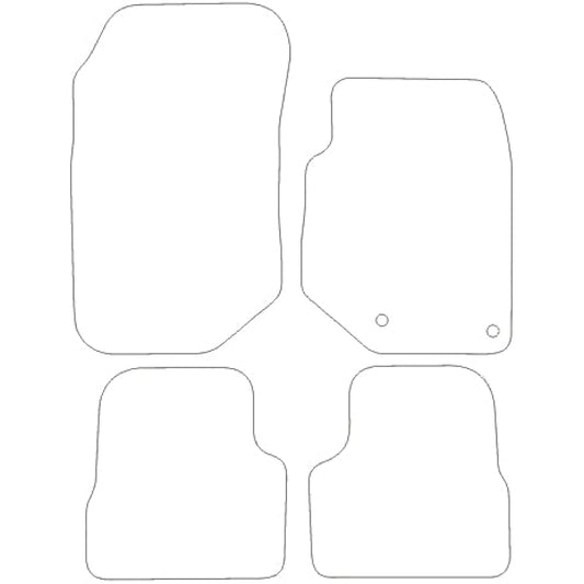 Car Mats FOR Vauxhall Corsa F (non-electric) 2019+ Charcoal Carpet & Black Ribbed Trim & Black Full Width Heel Pad [SAPP-2466]