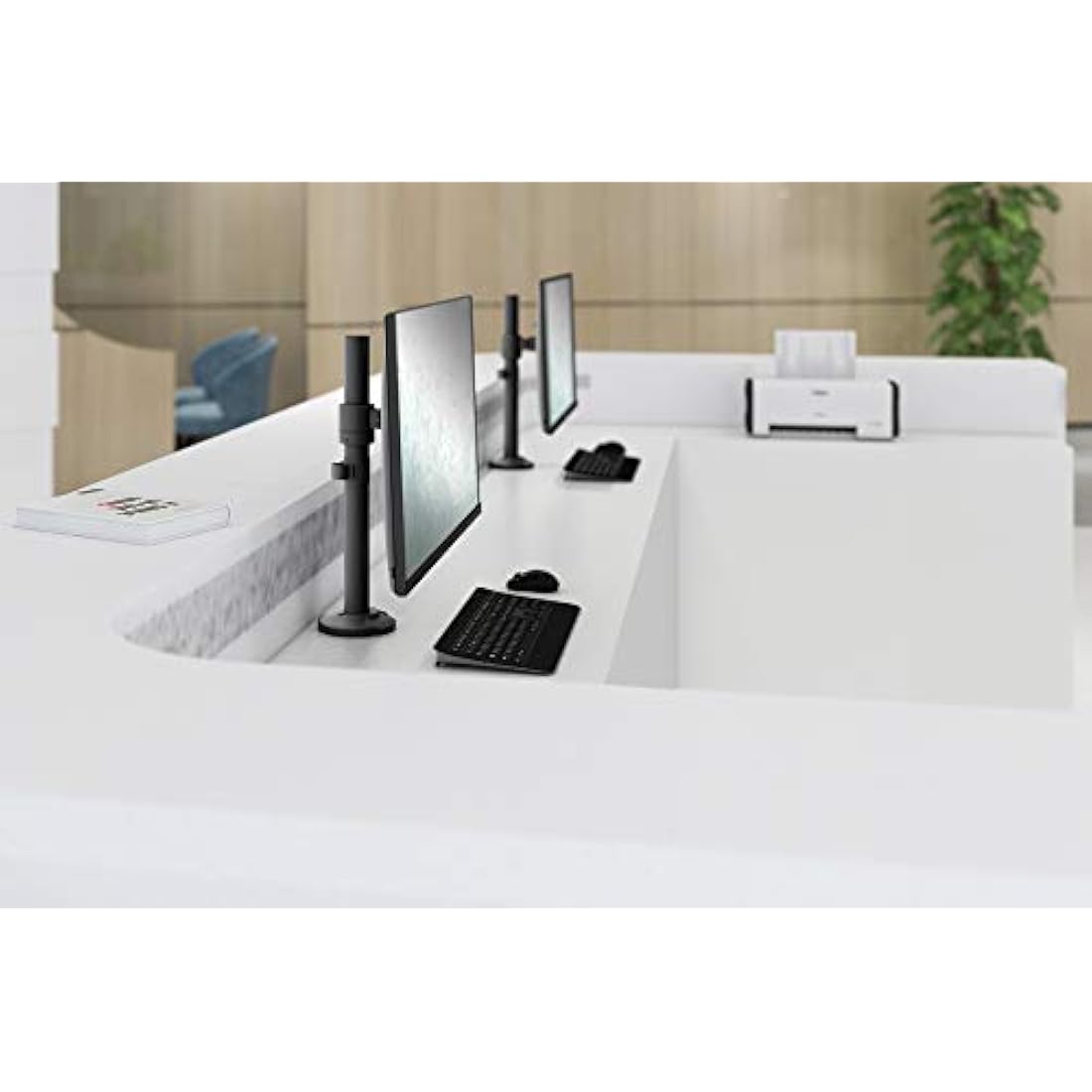 DIGITUS Monitor Mount - Table Clamp - 1 Monitor - Up to 32 Inches - Up to 8 kg - VESA 75 x 75, 100 x 100 - Black