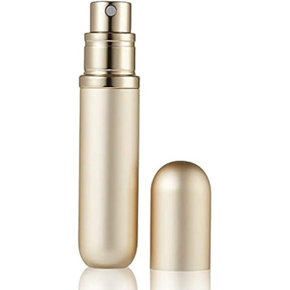BRARIOS Perfume Atomiser Refillable, Travel Size Portable Atomiser Spray,Mini Empty Perfume Bottle,Leak Proof Cologne Dispenser for Women and Men,5ml(Y-Gold)