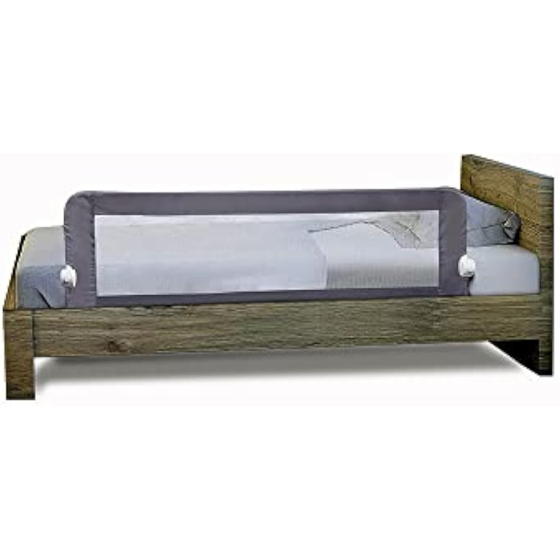 Dreambaby Nicole Bed Guard Rail for Toddlers - Extra Wide 150cm & 50cm Tall - Easy Assembly, Washable Cover, Safe Transition from Cot-to-Bed - Fits King Size Beds - Grey