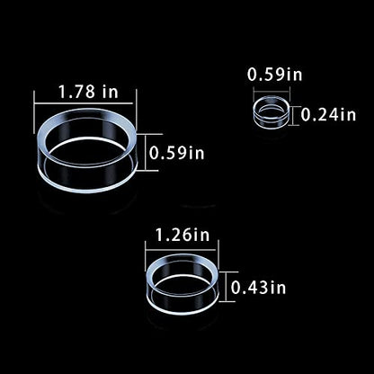48 PCS3 size 1.77in & 1.26in & 0.67inSphere stand,Acrylic Display Stand Clear Ring Baseball Stands Plastic Round Display Stand for Golf