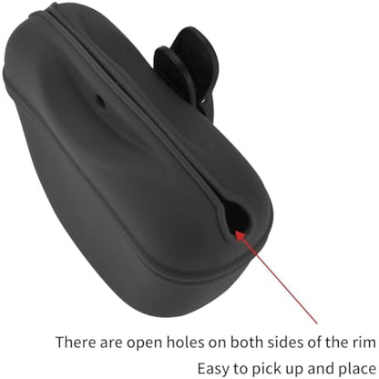 AUDWUD Silicone Dog Treat Pouch,Clip on Portable Training Container,Convenient Magnetic Buckle Closing and Waist Clip,No BPA