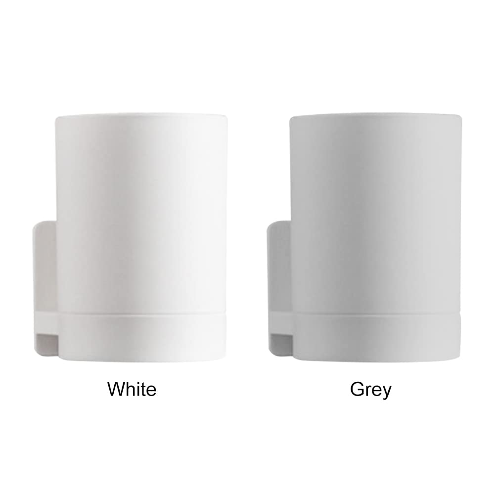 Toothbrush Cup, Toothbrush Holder Wall Mounted Self Adhesive Tooth Brushing Holder Water Cup Drink Cups For Home Bathroom Accessories(Grey)