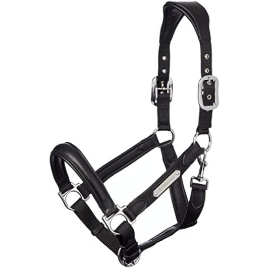 LeMieux Capella Headcollar for Horses - Leather/Nylon - Pressure Relief & Soft Touch