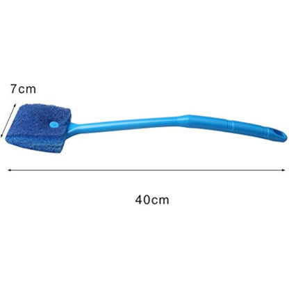 kuou Aquarium Fish Tank Cleaning Sponge Brush, Reusable Fish Tank Cleaner Algae Clean Brush Double Face Sponge for Glass Tank