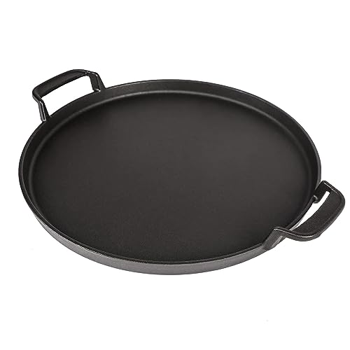 GFTIME 30.9CM Round Griddle for Weber 57CM Charcoal Grills, Weber Gourmet BBQ System, Cast Iron Charcoal Grill Griddle BBQ Replacement Part for Weber