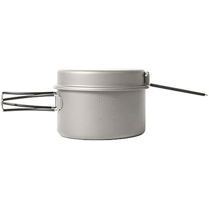 Toaks titanium outdoor camping pan, hiking cookware, backpacking cooking picnic bowl, pot pan set, 1350ml