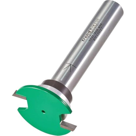 Trend CraftPro Weatherseal Groover Router Cutter Bit, 1/2 Inch Shank, 36mm Cut Diameter & 3mm Cut Length, Tungsten Carbide Tipped, Bearing Guided, C213X1/2TC