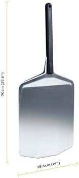 Ooni 14" Pizza Peel – Long Handle Super Smooth Aluminium Pizza Paddle – Lightweight Pizza Turning Peel Outdoor Pizza Oven Accessories…
