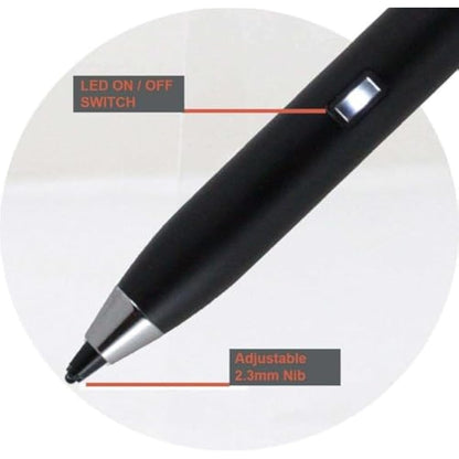 Broonel Black Fine Point Digital Active Stylus Pen - Compatible With Lenovo Tab M10 Plus 10.3" Tablet