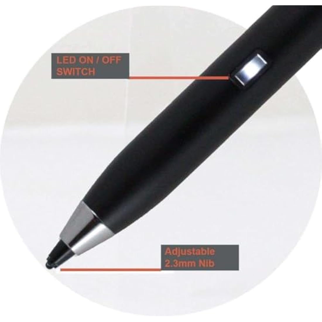 Broonel Black Fine Point Digital Active Stylus Pen - Compatible With ASUS C433 Full HD 14 Inch Touchscreen ChromeBook Flip