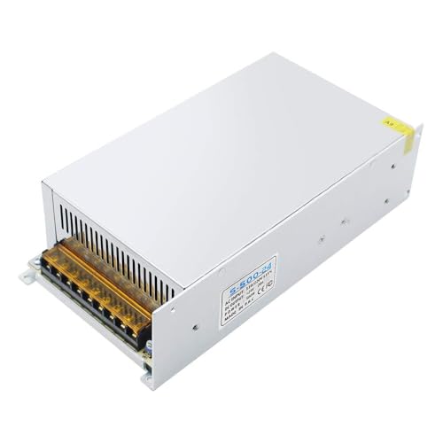 inShareplus 24V 20A 480W, DC Universal Regulated Switching Power Supply, 110/220V AC to DC 24 Volt LED Driver, Converter, Transformer for LED Strip Light, CCTV, Computer Project, 3D Printer