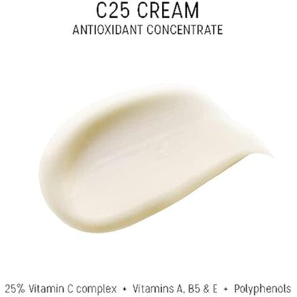 Dermaceutic C25 Cream - Antioxidant Day Cream with Vitamin C, Vitamin E, Vitamin B5, Vitamin E and Polyphenols - Protective face moisturizer for improved complexion and radiant skin - 30ml