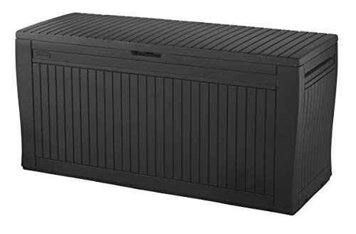 Keter Comfy Storage Box 270 L, Graphite Color, 116.7 x 54.6 x 8.6 cm