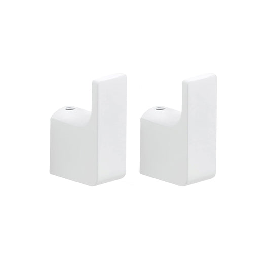 Gedy G-Kuala Lumpur 2 Single Hangers, White, Made of Cromall, Brass and Glass, 2 Year Warranty, Measures 5.3 x 2 x 3.3 cm and Weight 0.2 kg, R&D