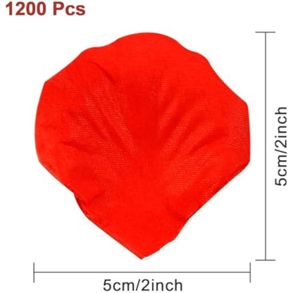 Redamancy 1200 pcs Red Rose Petals, Artificial Rose Flowers, No-Taste Emulation Silk Rose Petals for Wedding, Valentine's Day, Confession, Party Decoration
