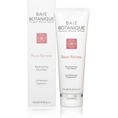 Baie Botanique Rose Renew - Organic Non Toxic Face Wash - Rose Water & Aloe Vera - Natural - Vegan - No Irritants - Paraben Free - Sensitive Safe - Vitamin C - Seabuckthorn - 125ml