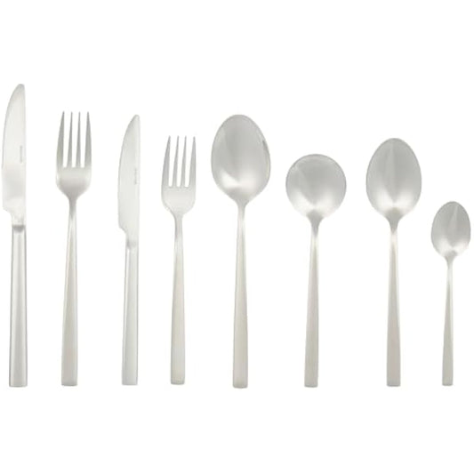Salter Winslow 44 Piece Cutlery Set – 18/0 Stainless Steel Silverware, Service for 6 People, Includes Knives, Forks, Teaspoons, Soup Spoons, Serving Spoons and Dessert Cutlery, 25 Year Guarantee