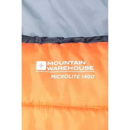 Mountain Warehouse Mummy Shaped Microlite 1400 Sleeping Bag - 3/4 Season, Insulated Camping Bag - Best for Spring Summer