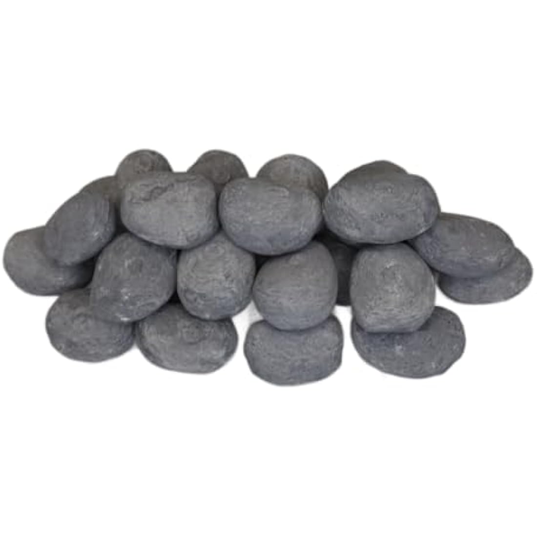 The Stove Wizard 15 Grey & White Gas Fire Replacement Pebbles For LPG Electric and Bio Ethanol Fires