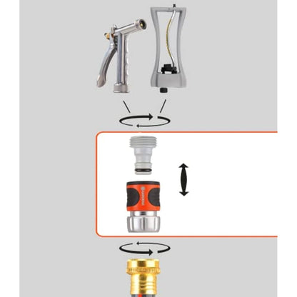 Gardena 39042-BK Hose Connector Set-Premium Metal, 1