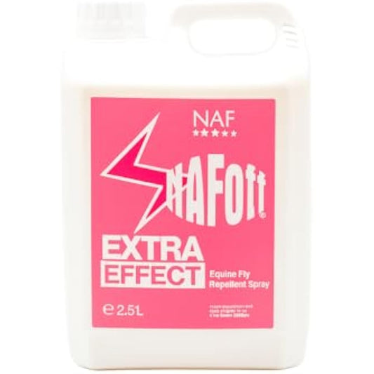 NAF Off Extra Effect Fly Spray Refill 2.5L – Natural Insect Repellent for Horses – Effective Against Flies, Midges & Biting Insects – With Citronella – Long-Lasting Summer Protection