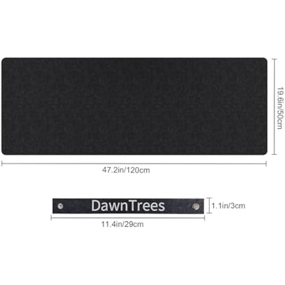 DawnTrees 120x50 cm Desk Mat,Felt Desk Pad Protector,Office Felt Desk Mat, Keyboard Pad, Extra Large Mouse Pad…（Dark Grey