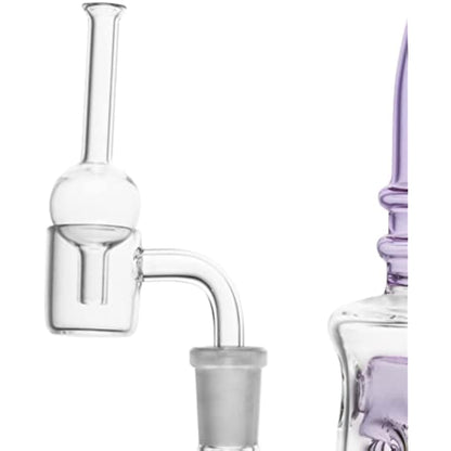 Glass Honeycomb Bong Handmade Water Pipe Perc Wax 14.4mm Bongs with Quartz Banger Cap Bowl for Bongs (Purple)