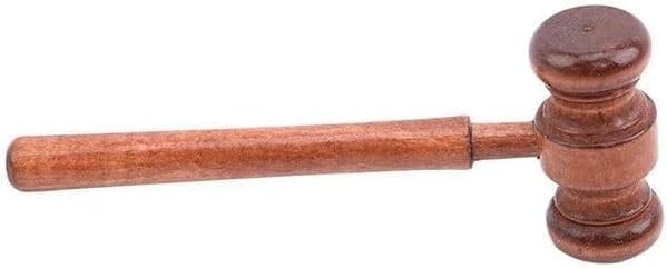 Rzcin Brown Handmade Wooden Gavel, Vintage Judge Gavel, Auction Gavels, Props and Clothing Accessories, Office Desk Accessories