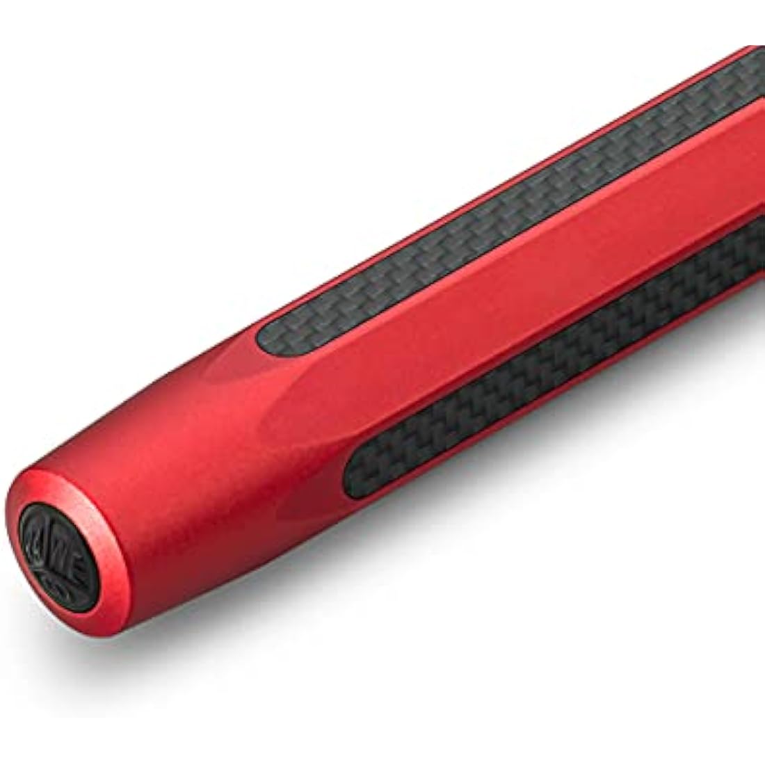 Kaweco AC Sport Fountain Pen Red Aluminium and Carbon I Exclusive Fountain Pen for Ink Cartridges Including Gift Metal Box I Fountain Pen 12.5 cm I Nib Width M (Medium)