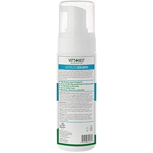 Vet's Best Waterless Dog Bath | No Rinse Dry Shampoo for Dogs | Natural Formula Refreshes Coat and Controls Odour Between Baths 150ml