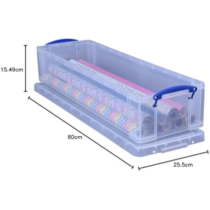 Really Useful Box Plastic Storage 22 Litre Clear