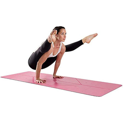 Liforme Original Yoga Mat – Free Yoga Bag Included - Patented Alignment System, Warrior-like Grip, Non-slip, Eco-friendly and Biodegradable, sweat-resistant, long, wide, 4.2mm thick mat for comfort