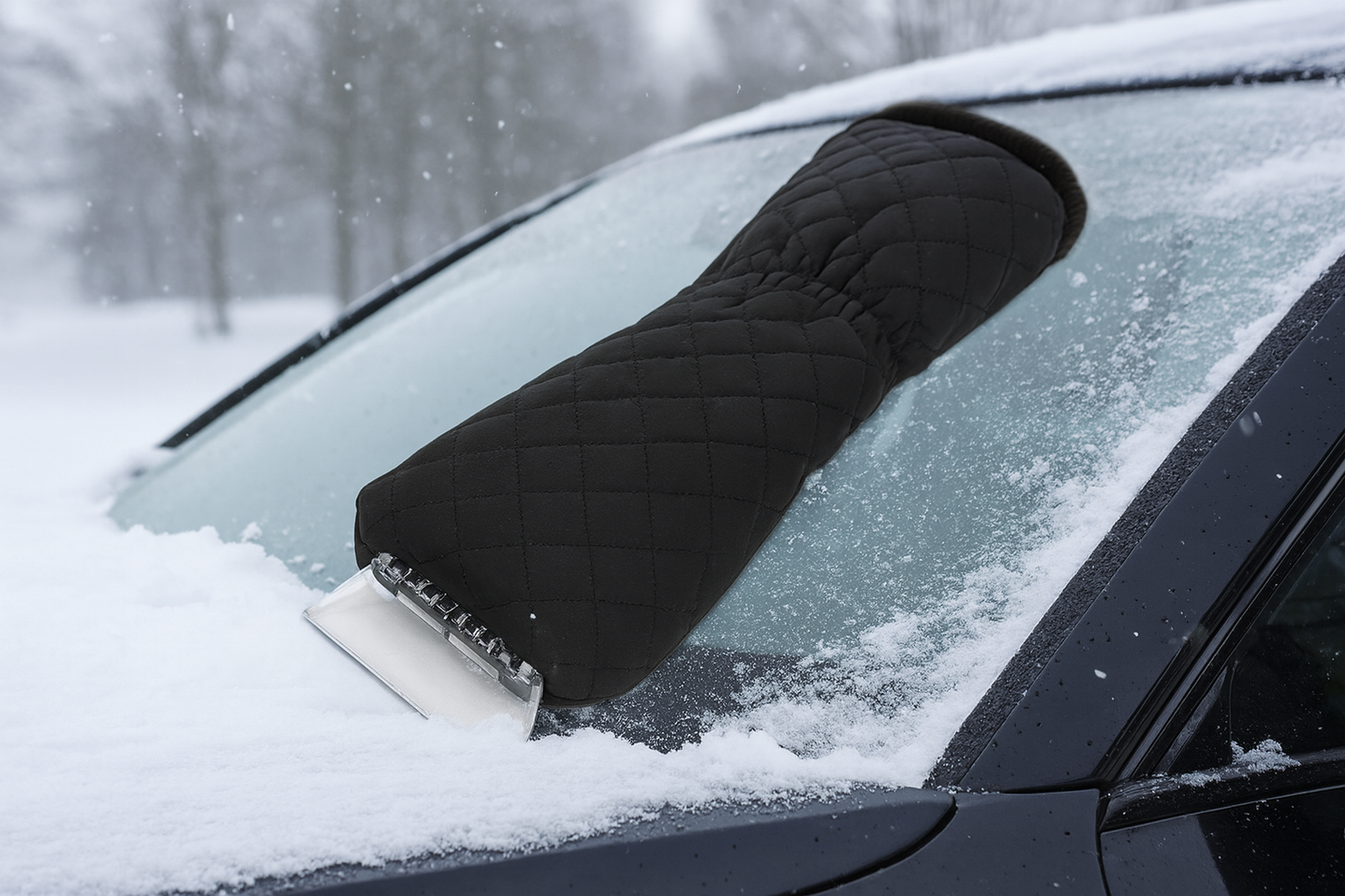 Quilted Ice Scraper Black