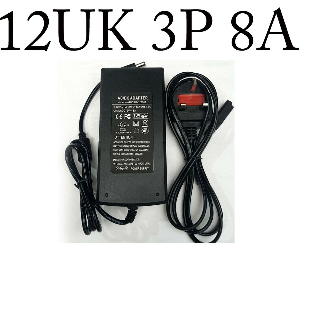 Universal Power Adapters AC 100-240V to DC 12V Power Adapter, UK Plug Cord Switching Power Supply~4090