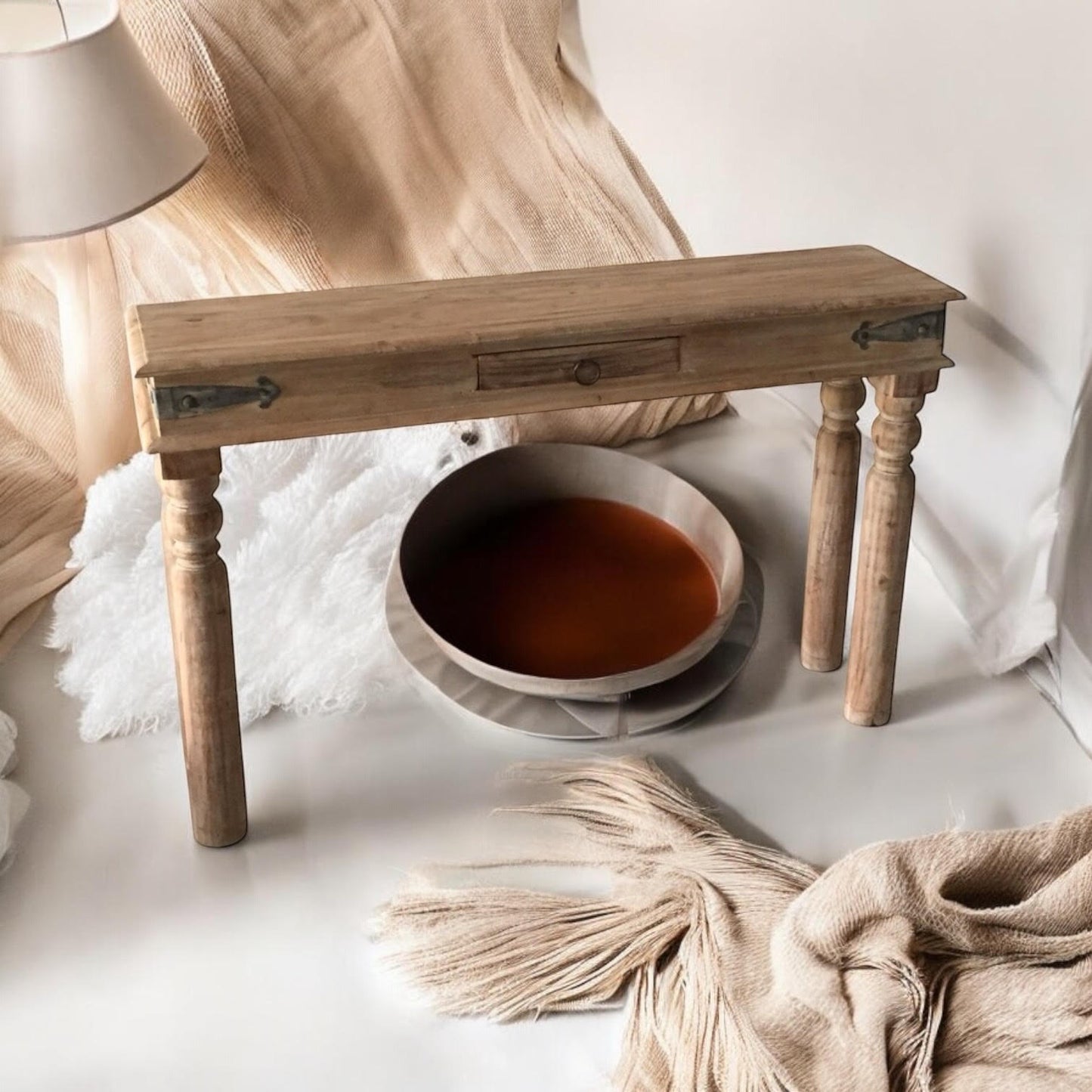 AcaciaHome Durable and Elegant Wooden Console Table – Stylish & Modern, Perfect for Entryways & Living Rooms with Spacious Storage & Elegant Design, Ideal for Home Décor, Office Spaces
