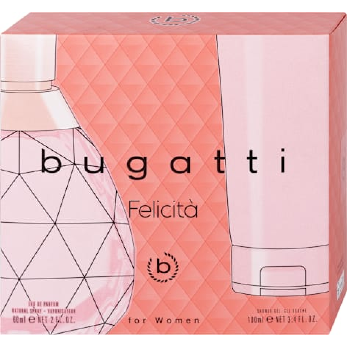 Bugatti Felicita For Women Gift Set (Eau De Parfum Spray 60ml  Shower Gel 100ml)