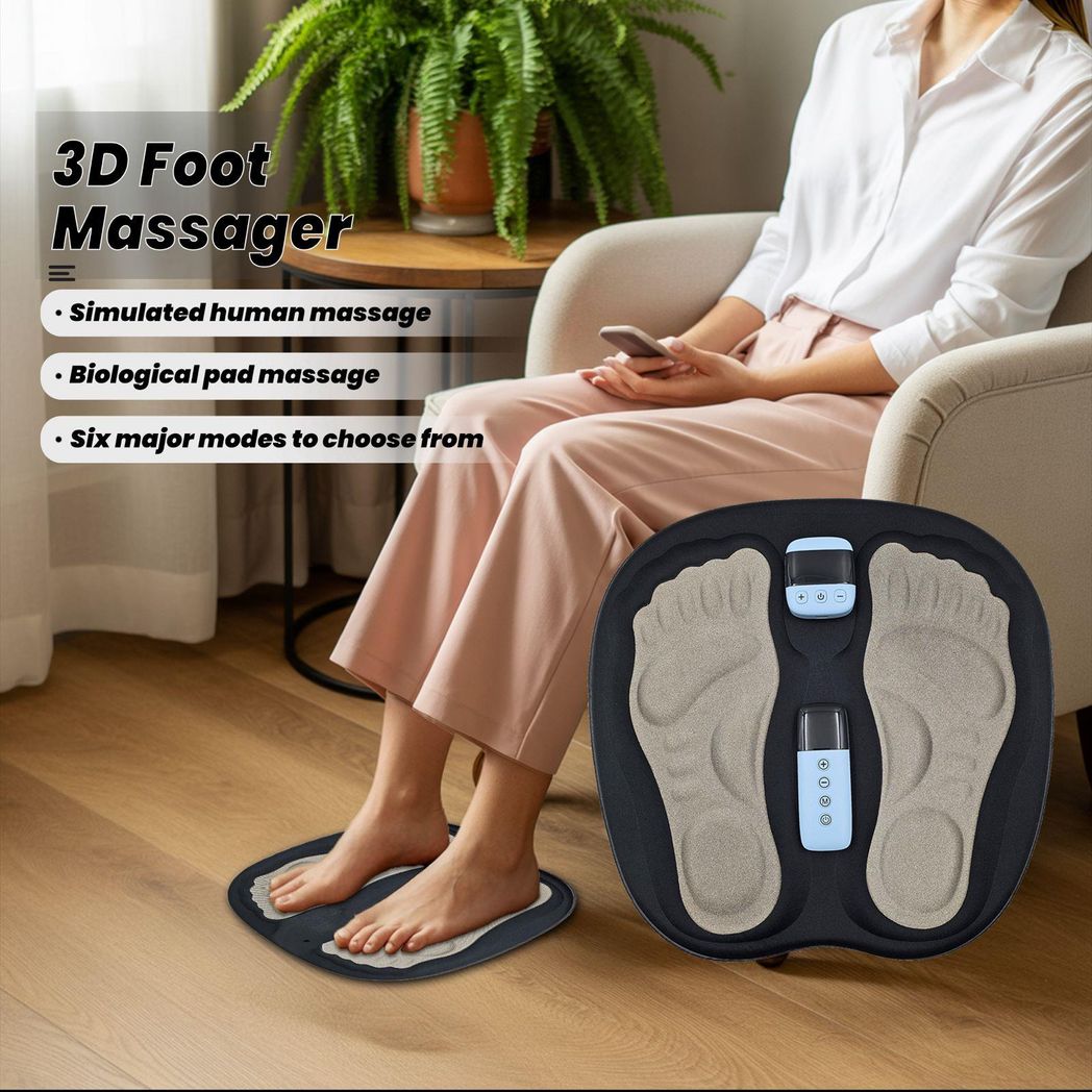 DYZI Rechargeable EMS Foot Massager with Electrical Muscle Stimulation for Pain Relief & Better Circulation