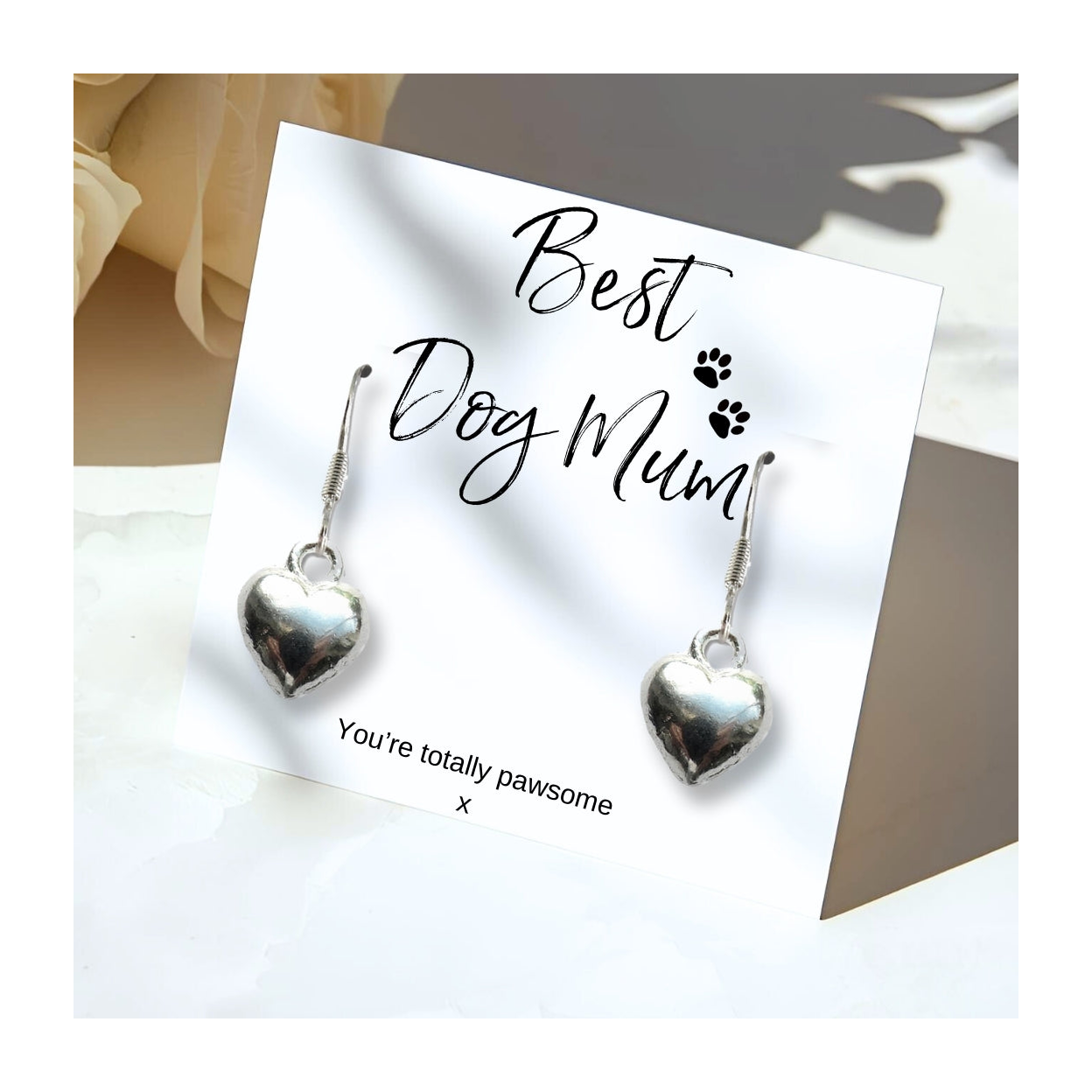 Best Dog Mum Earrings & Jewellery Box Gift