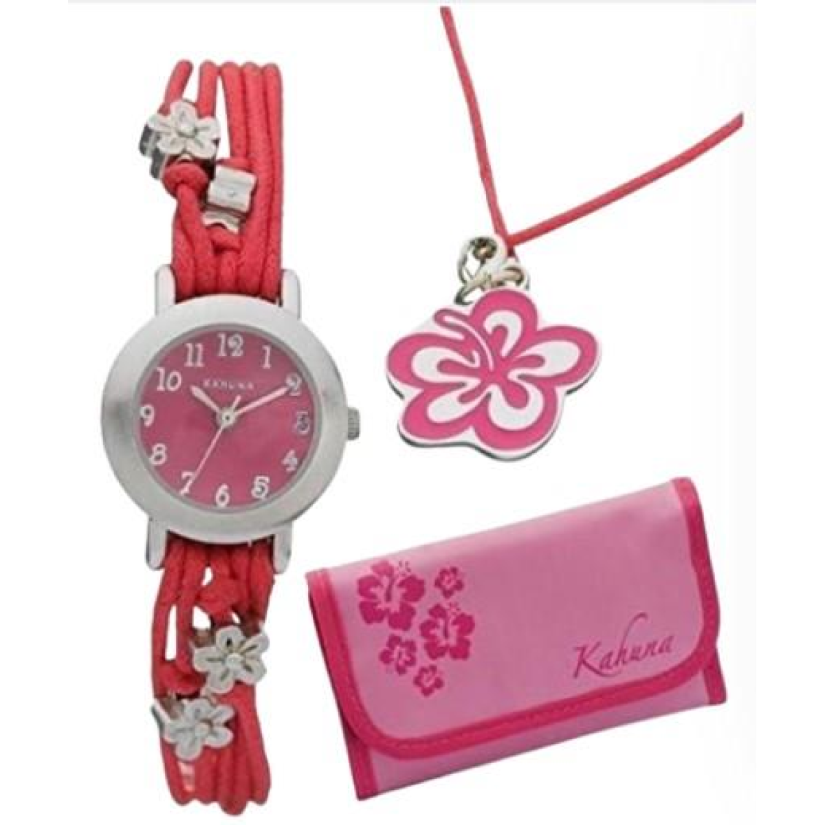 Kahuna Children Girls Wallet, Necklace Gift Set 10 Watches  - CLEARANCE NEEDS RE-BATTERY
