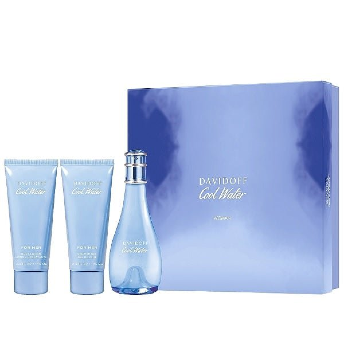 Davidoff Cool Water Gift Set (Eau De Toilette 100ml  Shower Gel 75ml  Body Lotion 75ml)