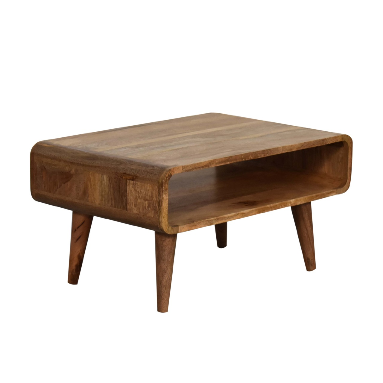 Artisan Furniture Solid Wood Open Oak-ish Media Unit, Beige