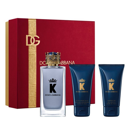 Dolce & Gabbana K Gift Set (Eau De Toilette Spray 100ml  Shower Gel 50ml  Aftershave Balm 50ml)