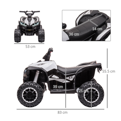 HOMCOM 12V Electric Quad Bikes for Kids Ride On Car ATV Toy for 3-5 Years