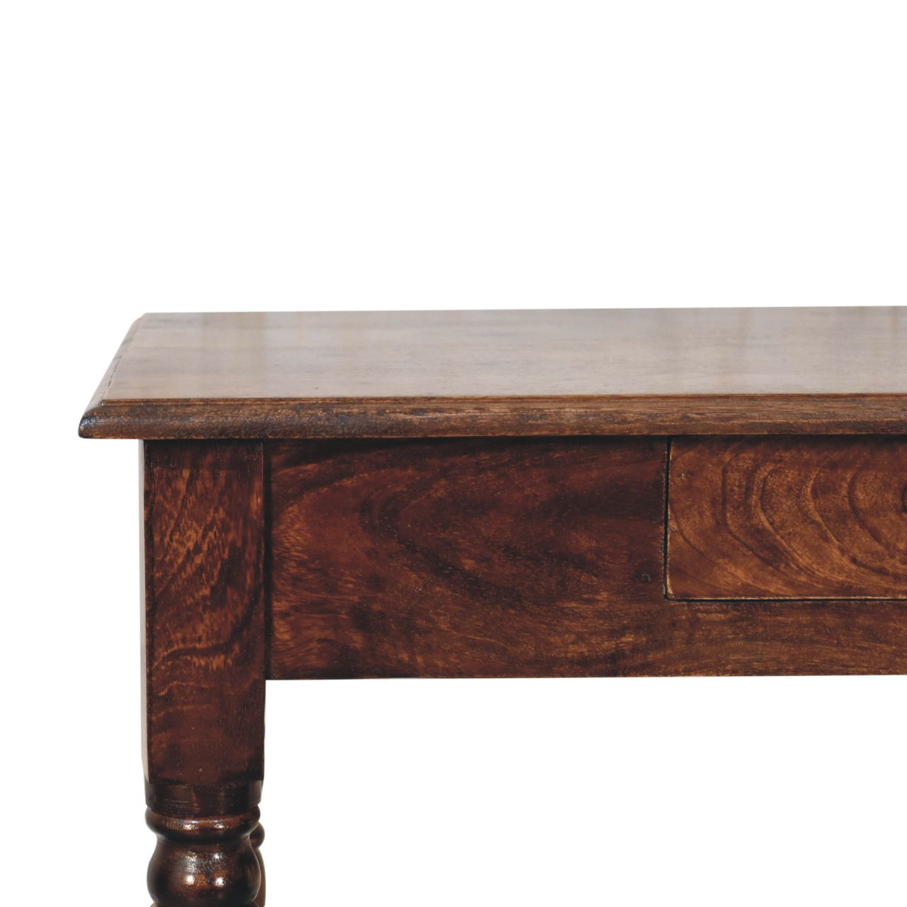 Artisan Furniture Solid Wood California Walnut Writing Desk, 1 Drawer, Dark Brown