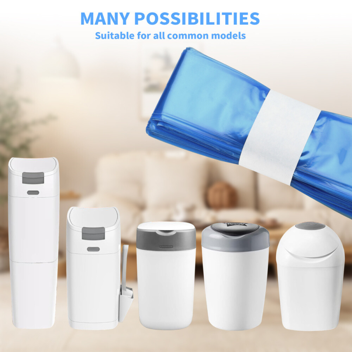 9pcs Disposal Nappy Bin Refills Cassettes for AngelCare,Tommee Tippee & Click