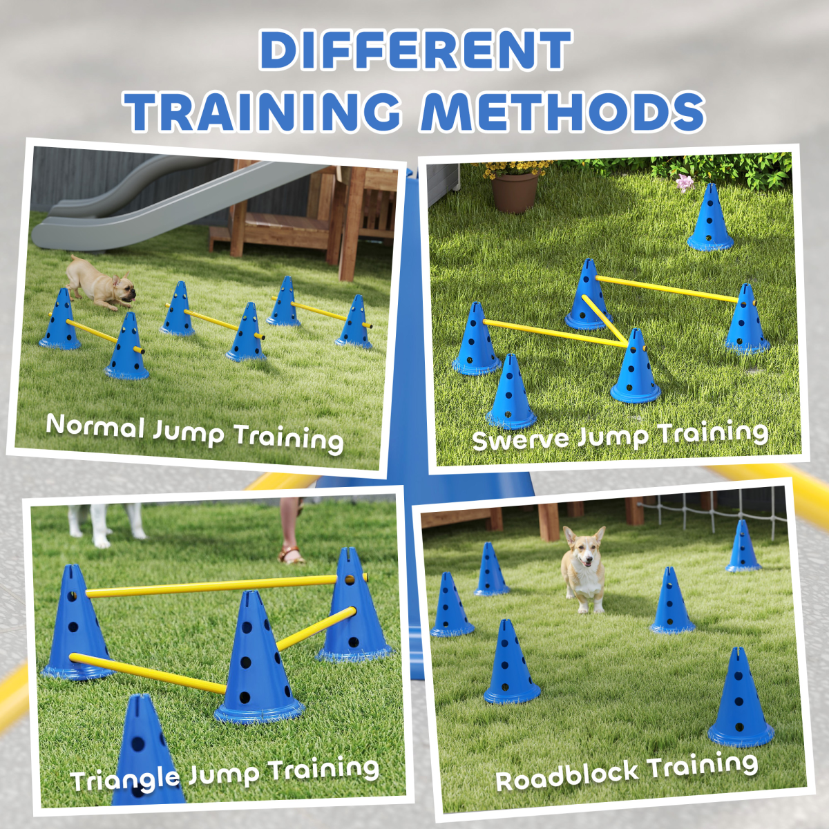 Dog Agility Equipment Set of Eight Cones