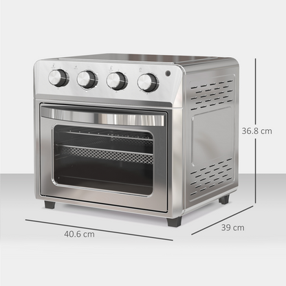 HOMCOM 24L Air Fryer Oven, Small Electric Oven, Grill, Roast, Bake, 1600W